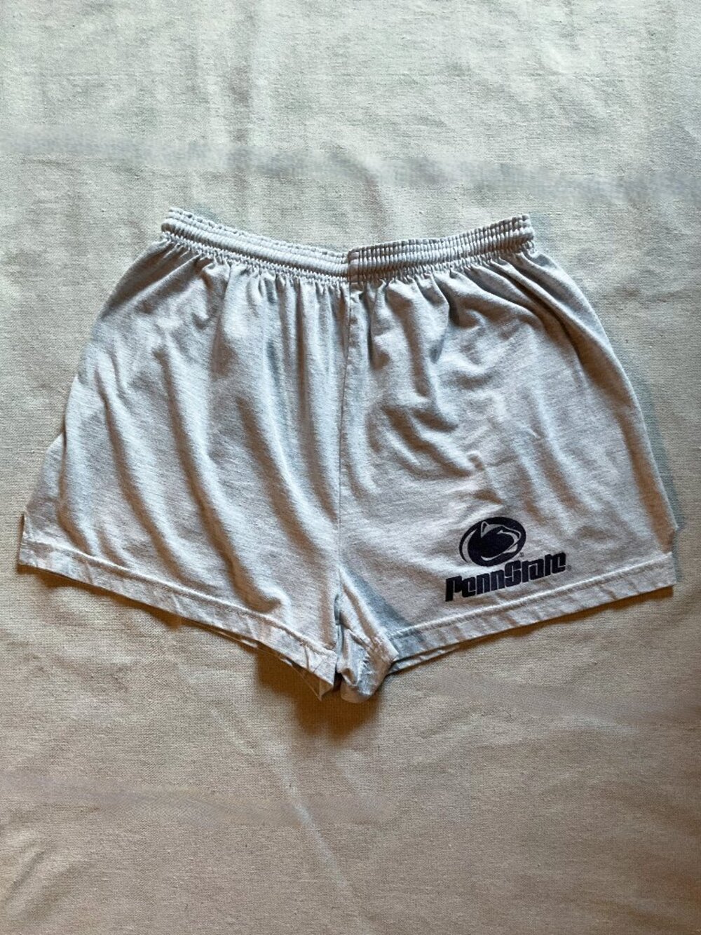 Vintage Women's Russell Athletic Penn State Sweat Shorts, Gray, Sz L